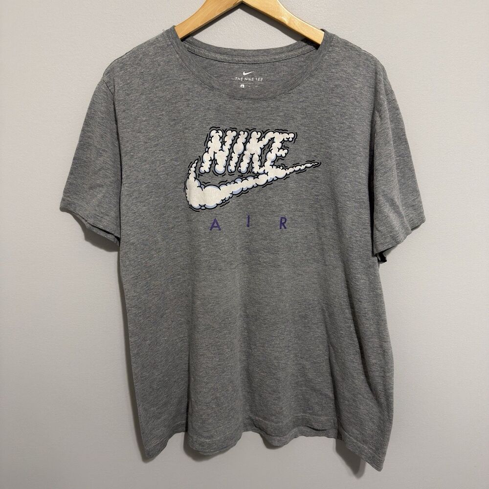Nike Shirt Mens Large Gray Nike Air Cloud Graphic Tee Crewneck Logo Athletic